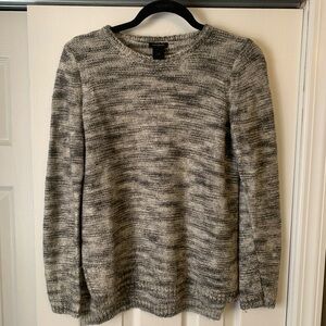 Ann Taylor Gray and Black Knit Sweater